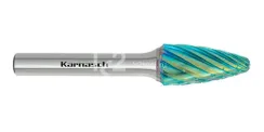 Борфреза твердосплавная Karnasch форма F, 6х18х6х50 мм, насечка HP-3 PRO, покрытие Green-Tec, арт. 11.6095-010