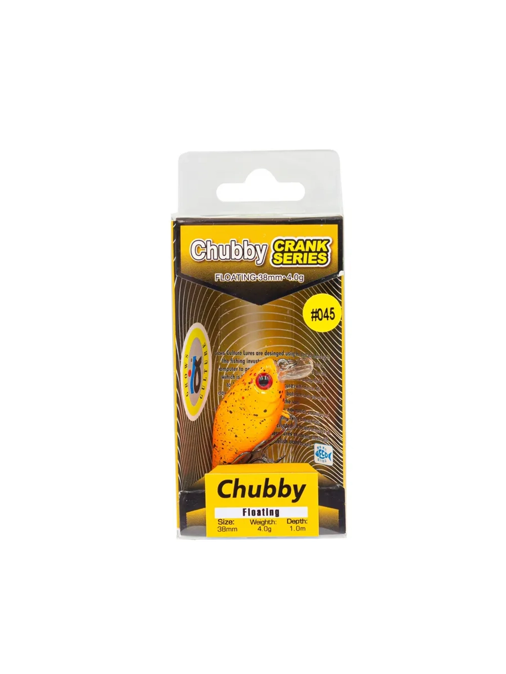 Воблер Chubby 38F цвет 045 4 г 0,5-1,0 м крэнк