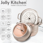 Мантоварка-пароварка Jolly Kitchen три яруса, диаметр 30 см, нержавеющая сталь