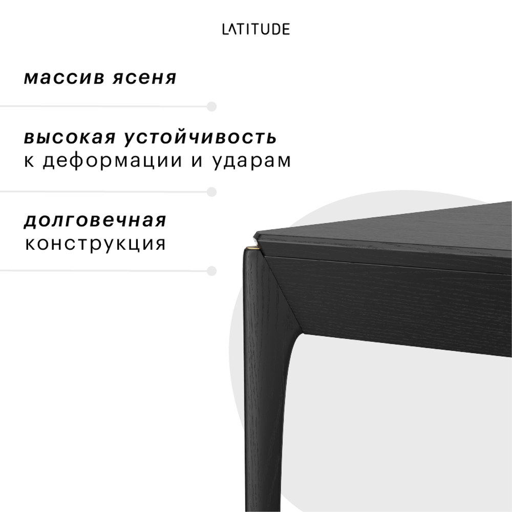 Стол обеденный aska, 85х120 см, черный