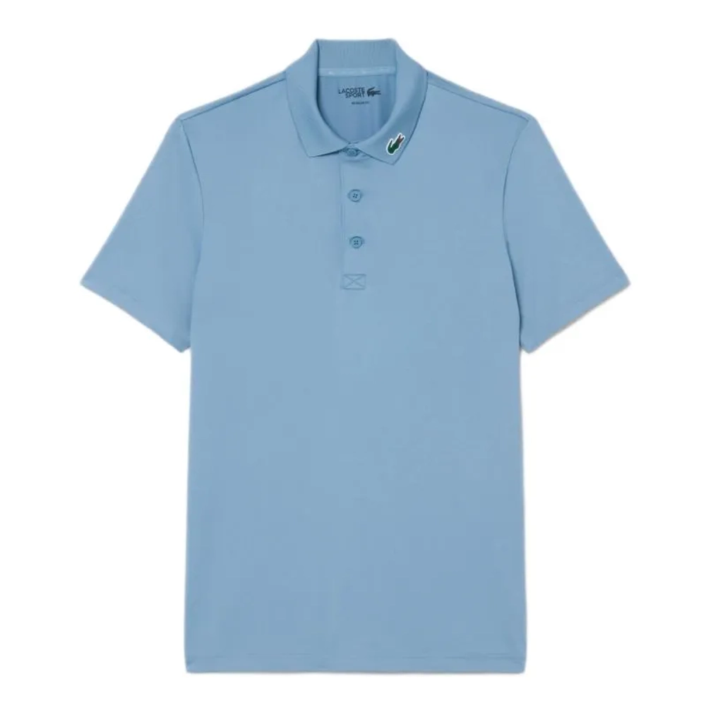 Мужское теннисное поло Lacoste Ultra Dry Stretch Golf - grayish blue