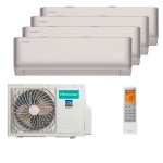 Мульти сплит-система Hisense на 4 комнаты (25+25+25+25 кв.м.) VIBE PRO CHAMPAGNE
