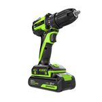 Дрель-шуруповерт акк. Greenworks DD345, 24V, б/щет, 27/45 Нм,13мм,1х2Ач,ЗУ,кор (3708307CUA)