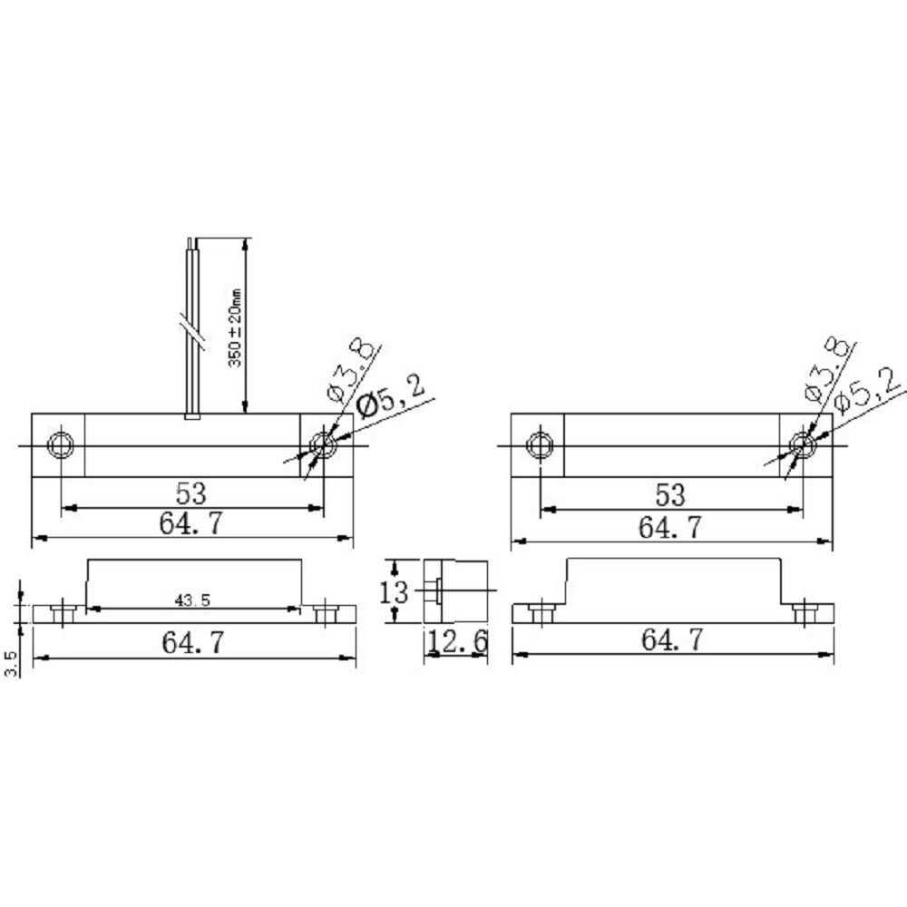 Извещатель магнитоконтактный ST-DM120NC-BR