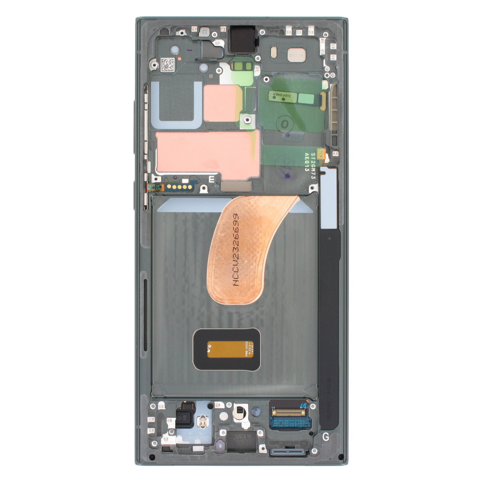 Дисплей в сборе с тачскрином и рамкой , Зеленый, для Samsung S918 Galaxy S23 Ultra Оригинал