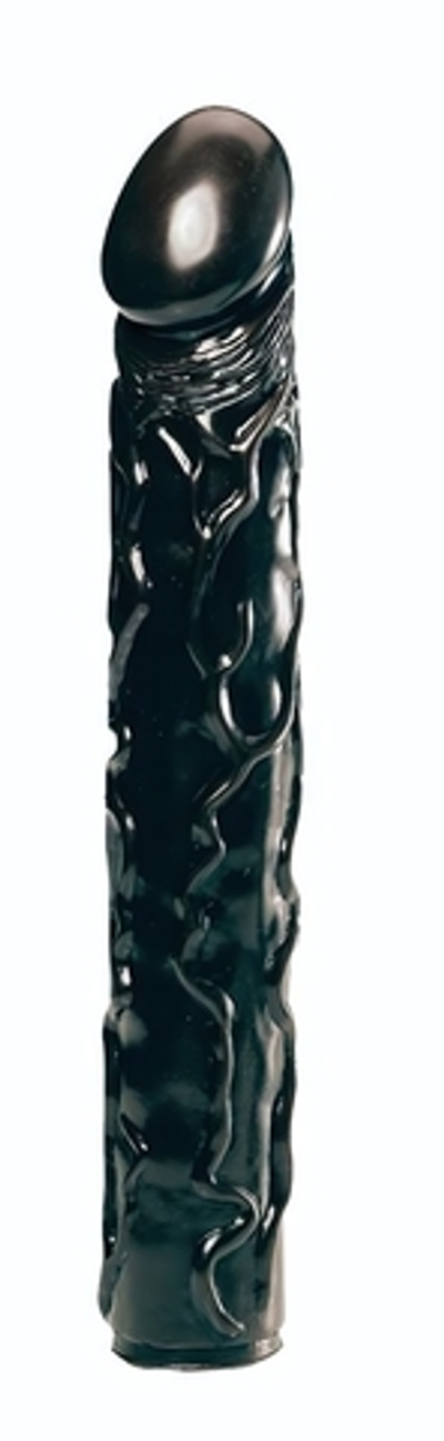 Чёрный фаллоимитатор BIG BONANZA 13 BLACK BUTT PLUG - 33 см. (Цвет: черный)