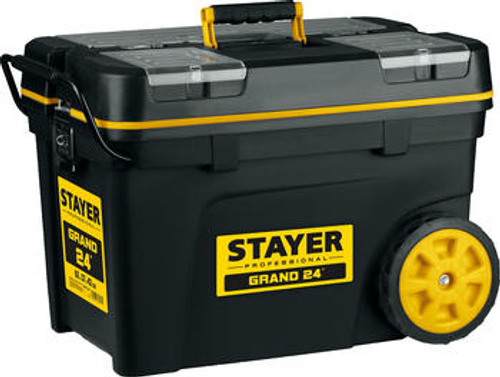 Пластиковый ящик-тележка для инструментов, STAYER BIGPRO, 620 х 370 х 420 мм, 24.5", Professional 38107-24_z01