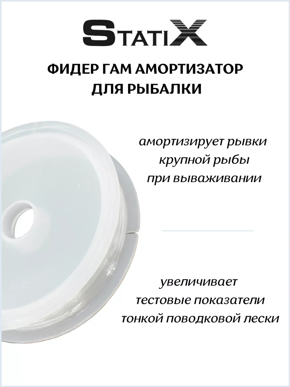 Фидер гам амортизатор для рыбалки (Feeder Gum) 1.0/5м