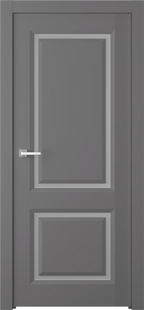 Дверь Платинум 2 / Цвет Эмаль графит / Мателюкс белый / Двери Belwooddoors