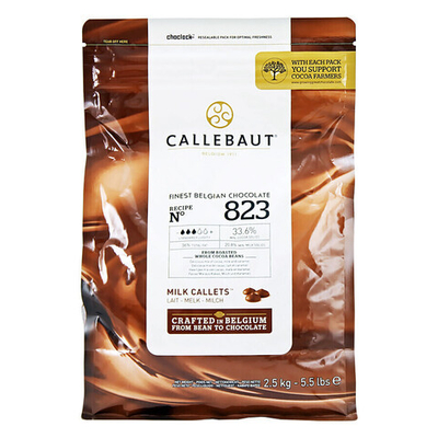 Шоколад молочный Callebaut (33,6%), 2,5 кг
