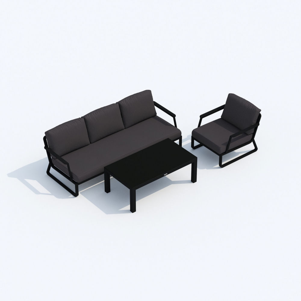 Лаунж зона Ideal Patio ЭСТИВО с трехместным диваном - антрацит