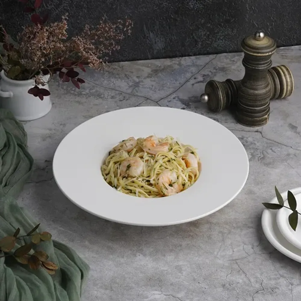 Тарелка глубокая 250 мл d 24 см h5 см для пасты белая фарфор P.L. Proff Cuisine [3]