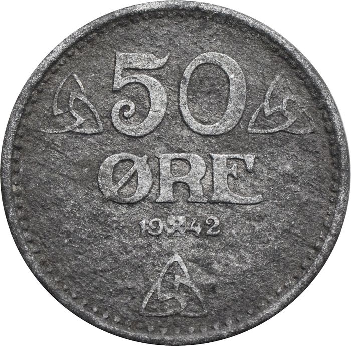 50 эре 1942 Норвегия