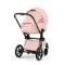 Детская коляска Cybex Priam V Style 2 в 1 Peach Pink на шасси Rosegold