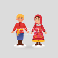 Большие стойки "Удмуртский костюм"