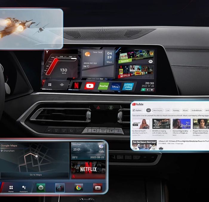 Мультимедиа блок для BMW 2019+ со штатным беспроводным CarPlay - Kuberg ASR-V423W на Android 13, Быстрая, 4G SIM-слот, простое подключение