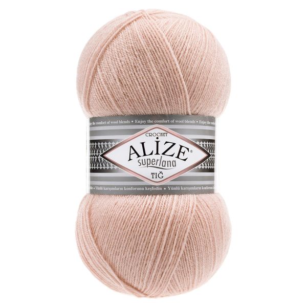 Пряжа Alize (Ализе) Superlana TIG / уп.5 мот. по 100 г, 570м, 404 шампанское