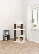 Домик для кошки Cara XXL, 128 см, белый/серый, Trixie