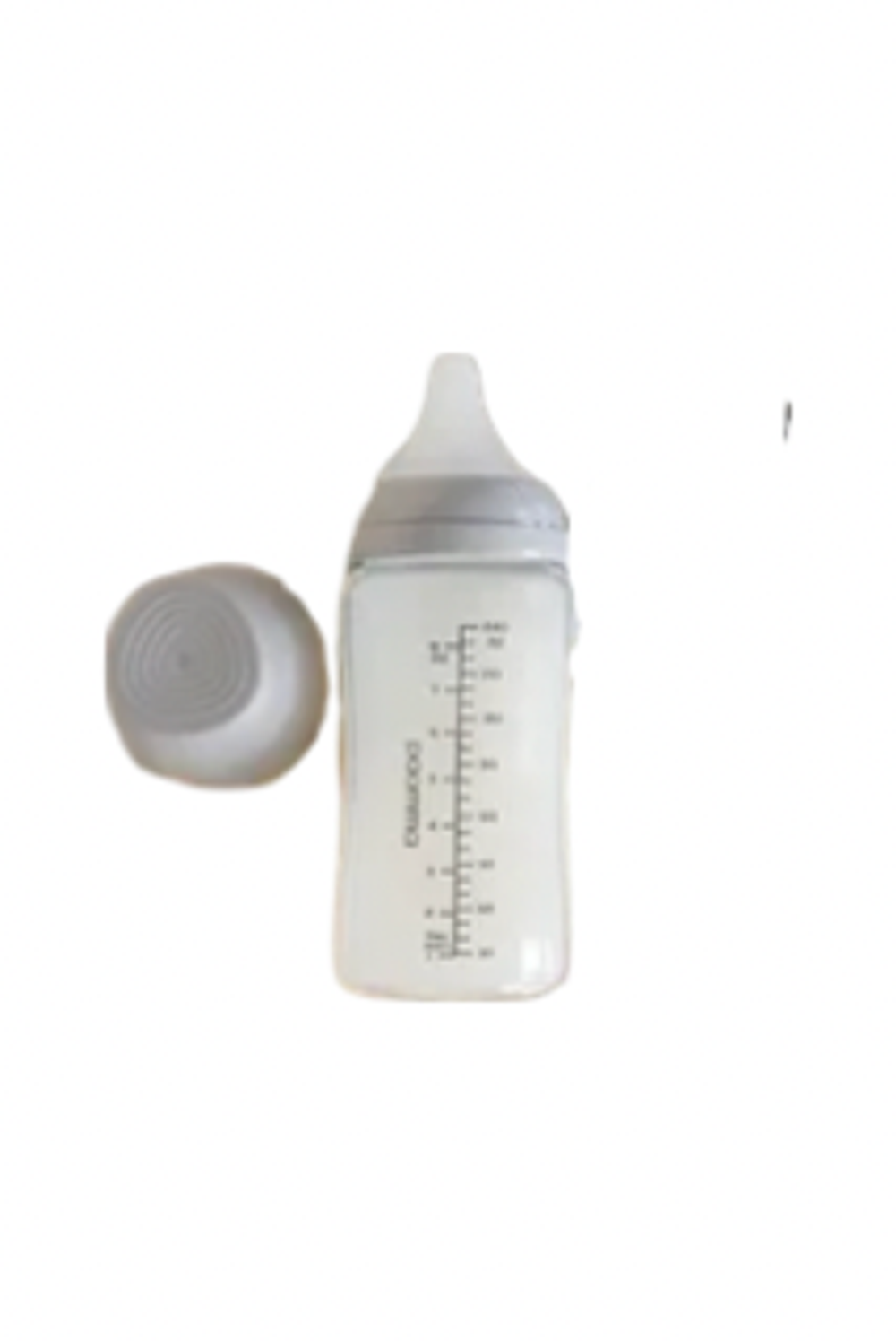 Стеклянная бутылочка Paomma 240 ml, Light Grey