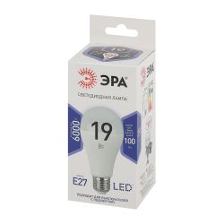 Лампа светодиодная ЭРА STD LED A65-19W-860-E27 19Вт груша холодный дневной свет Е27 | Лампы cветодиодные Груша (A)