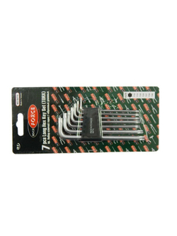 Набор ключей TORX Г-образных длинных, 7пр.(Т10,Т15,Т20,Т25,Т27,Т30,Т40) в пластиковом держателе RockForce##Rock FORCE RF-5071L