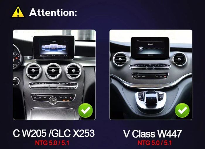 Магнитола для Mercedes-Benz V-класс W447 2014-2019 NTG 5.0/5.1 - Kuberg MKD монитор 12.5", Android 11, Быстрая, CarPlay, SIM-слот