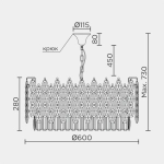 Подвесная люстра MODELUX ML.6938.600 GD