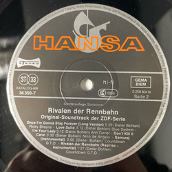 Винтажная виниловая пластинка LP Dieter Bohlen (Blue System) Музыка К Телесериалу Rivalen Der Rennbahn, (Германия 1989)