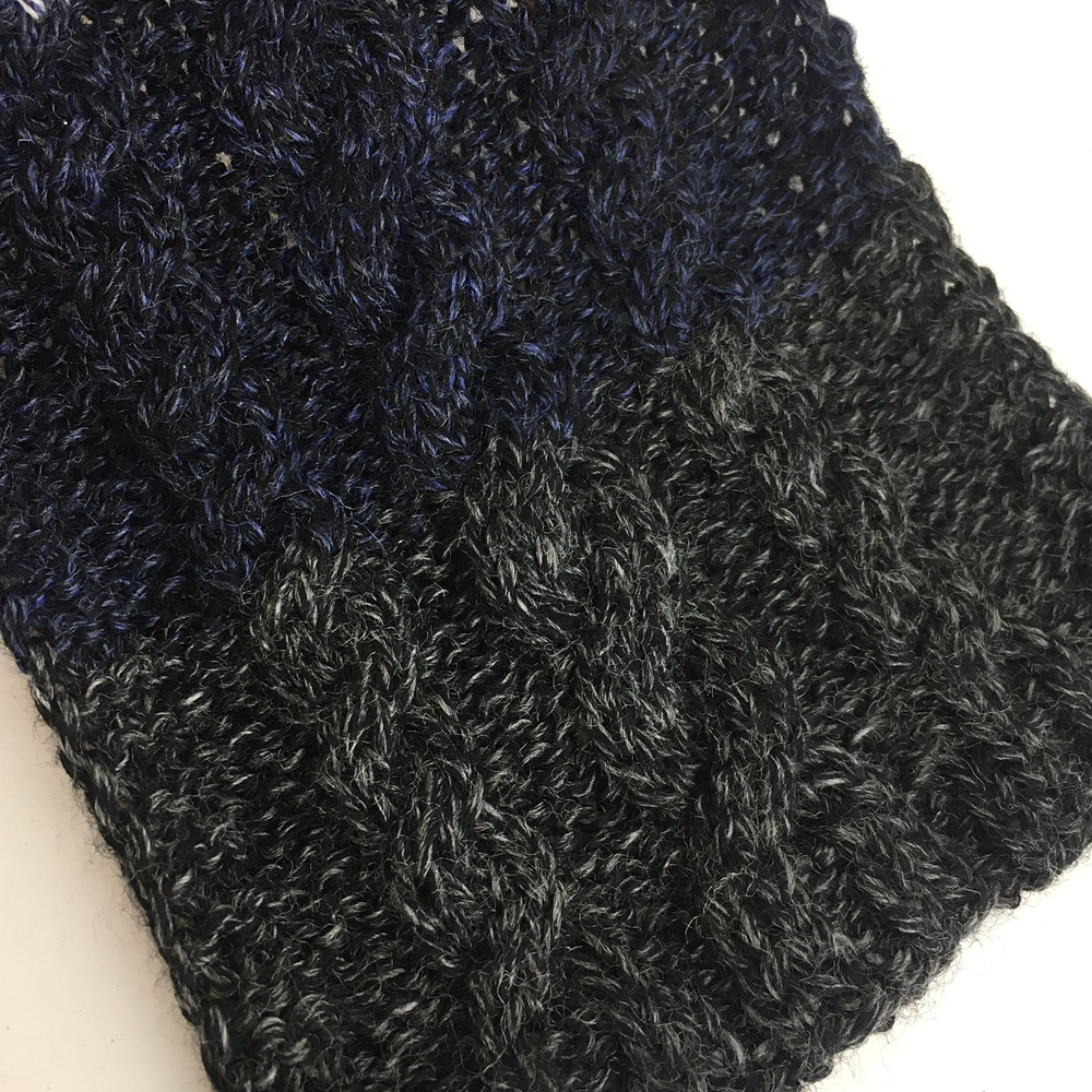MOULINE Alba Botto Giuseppe 100% Меринос 2400м/100гр. col.1266/nero Сине-черное мулине MP