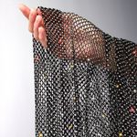 Сетка бельевая со стразами 100 г/м², шир.140 см / 13.71 метра, 2025 цв.12 черный /2025.12/