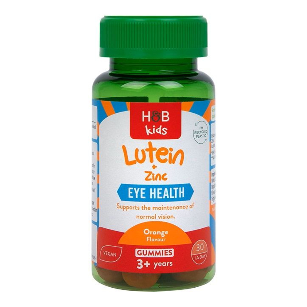 Holland & Barrett Kids 3+ Лютеин + Цинк 30 жевательных таблеток (из Литвы)
