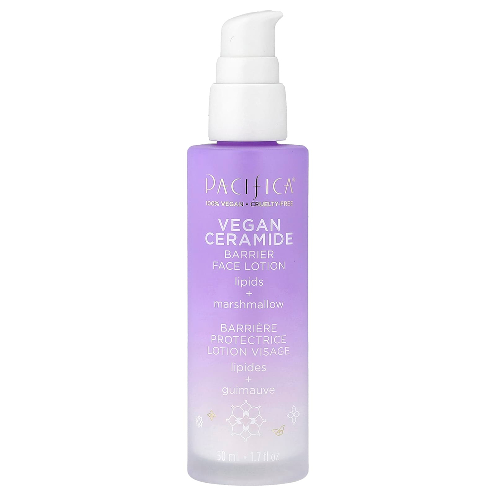 Pacifica, Vegan Ceramide, барьерный лосьон для лица, без отдушек, 50 мл (1,7 жидк. унц.)