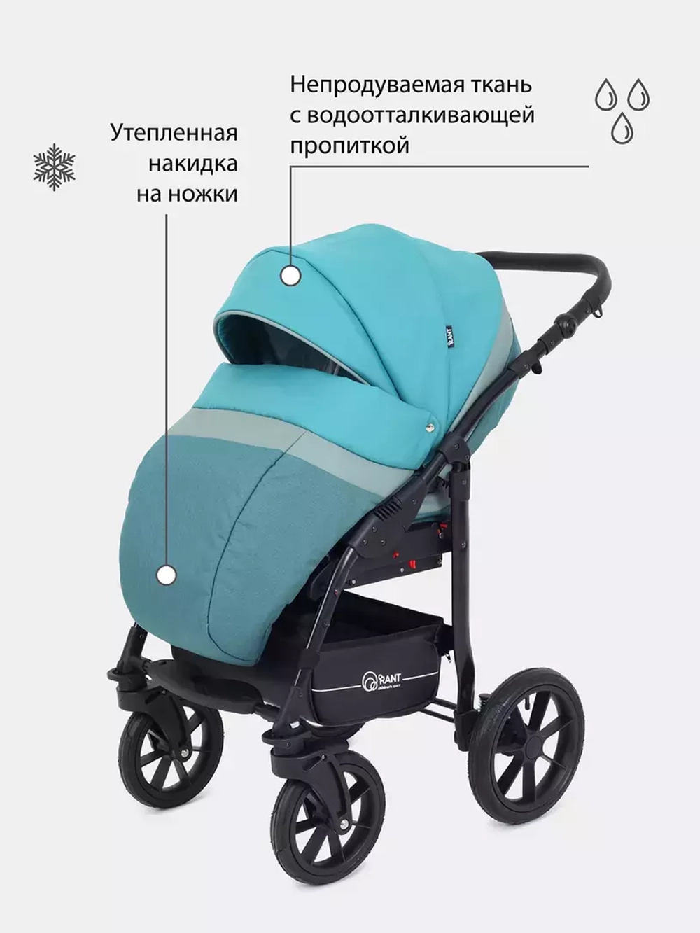 Коляска 2в1 Rant Patio (aquamarine)
