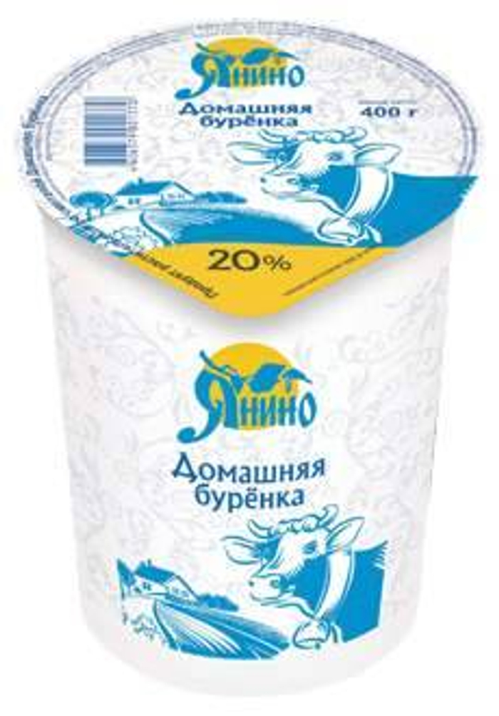 Сметано - содержащий продукт Домашняя буренка 20% 400 г 3466