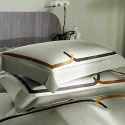 ZEPHYR HOME Постельное белье на двуспалку Египетский хлопок 100s белый Полоски