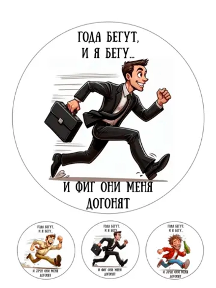 Формат А4 Вафельная Года бегут и я бегу