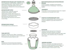 Керамический гриль Big Green Egg L Large (Большой), 46 см на столе из дуба