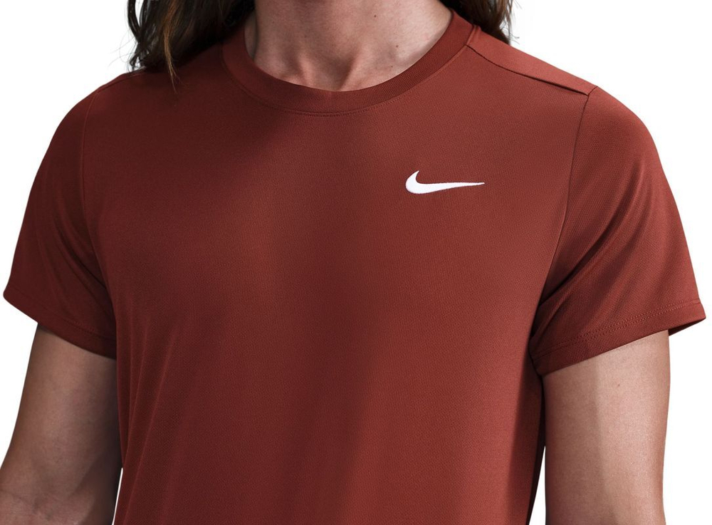 Теннисная футболка Nike Court Dri-FIT Victory - mars stone/white