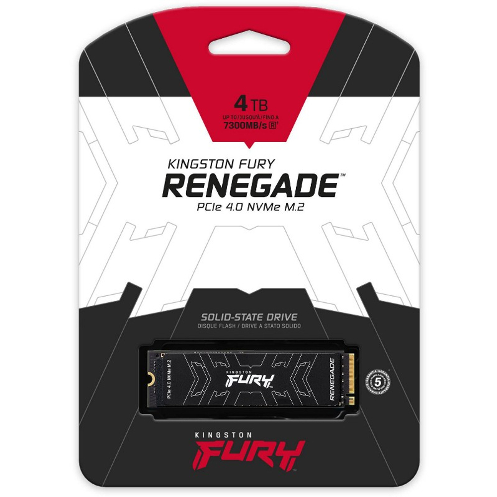 Твердотельный накопитель SSD 4TB Kingston Fury Renegade M.2 2280 PCIe 4.0 x4 NVMe R7300/W7000MB/s, 4,0PBW