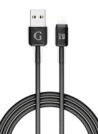 Кабель USB-A to Lightning Gurdini Braided Data Cable 2.4A 1m черный