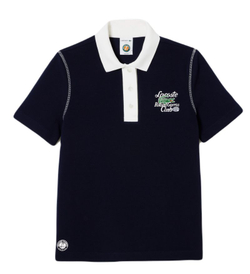 Женское поло Lacoste Sport Roland Garros Edition Cotton Pique - navy blue/white