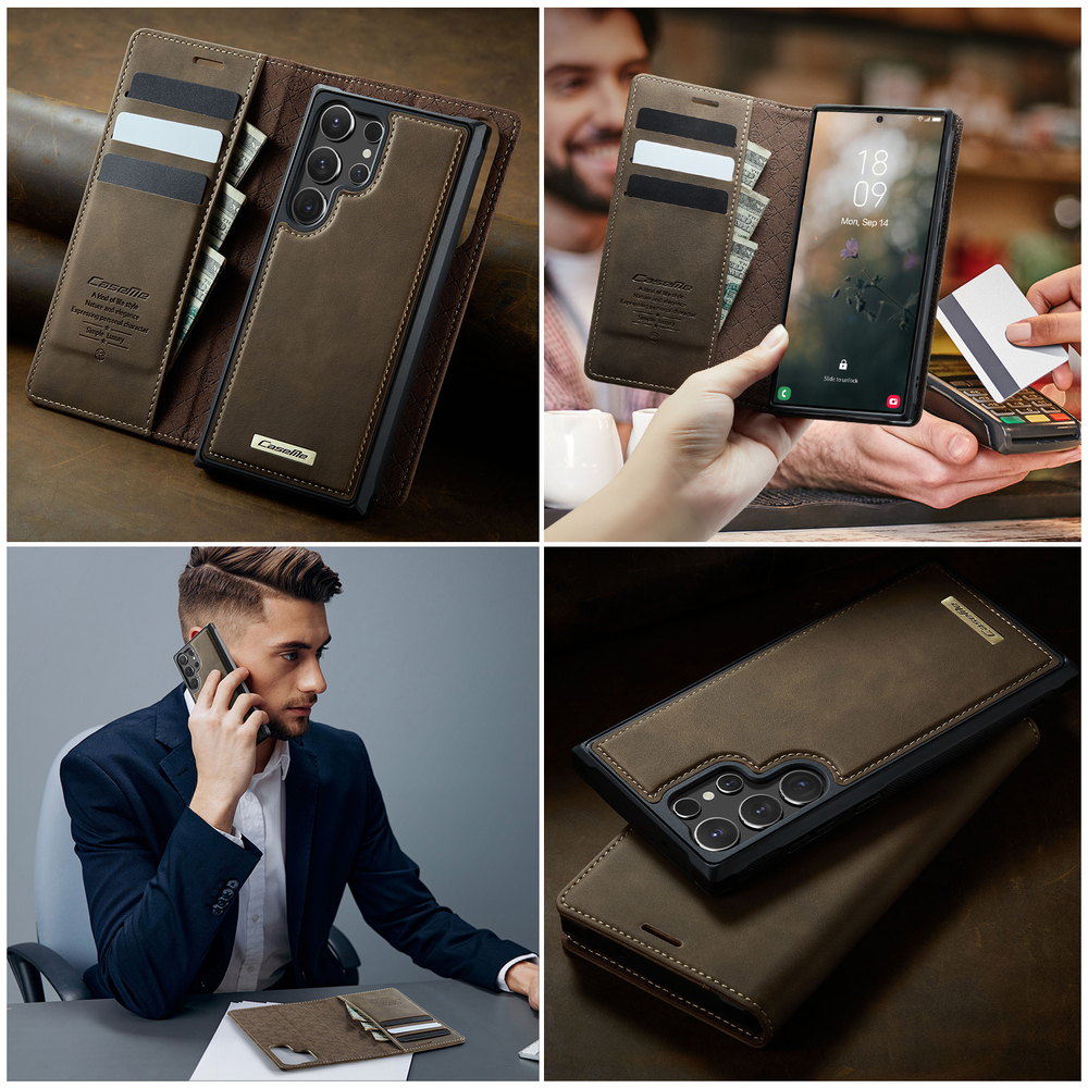 Чехол-кошелек CaseMe 2 in 1 MagSafe Samsung Galaxy S23 Ultra