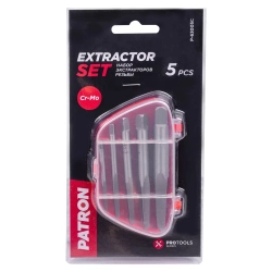 Экстракторы для извлечения заломанных болтов, набор 5пр. PATRON P-63005C PATRON P-63005C