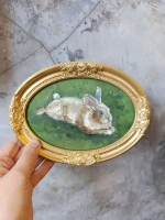 Картина овальной рамке