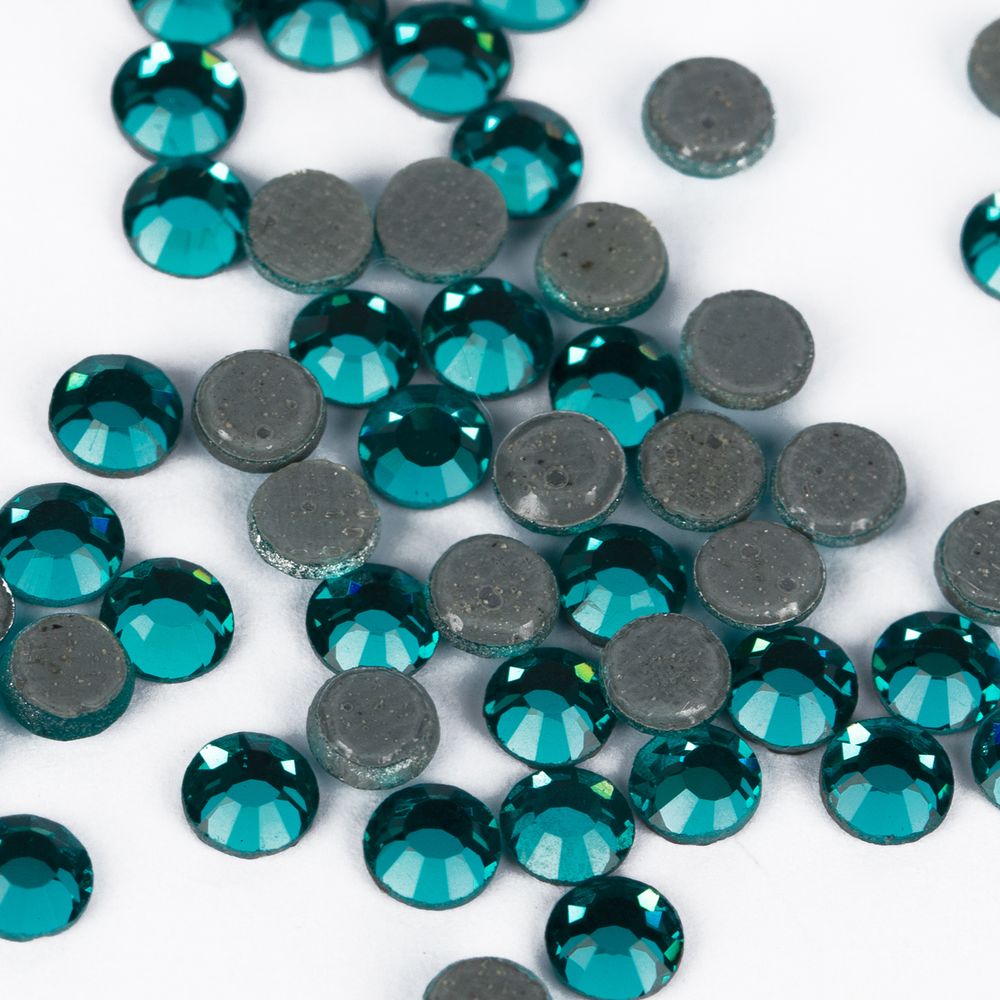 Стразы клеевые стекло 2.7 мм, 360 шт, SS10 №09 бирюзовый (Blue Zircon), Zlatka ZRTG-1072