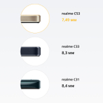 Смартфон realme C53 8/256 ГБ RU, Dual nano SIM, чемпионское золото