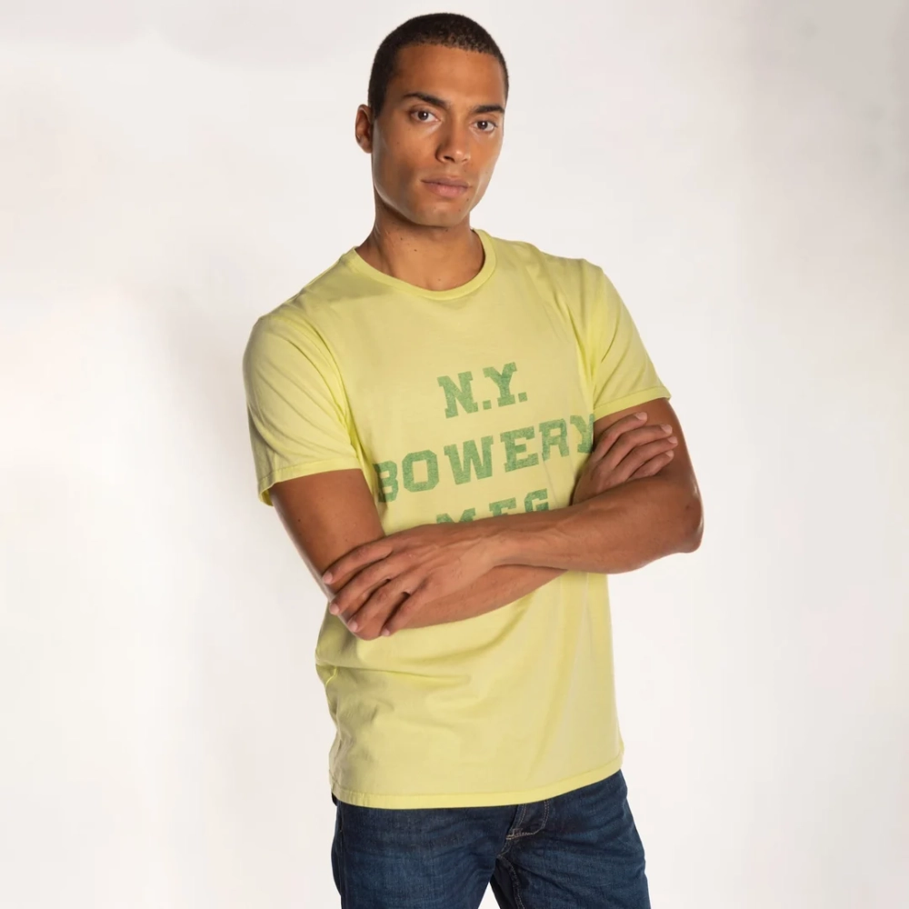 Футболка Bowery NYC "N.Y. Bowery" Vintage Jersey Elfin Yellow