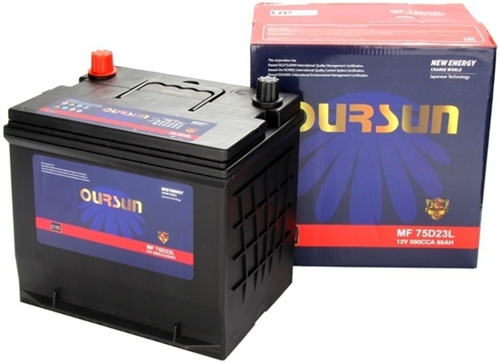 OURSUN ASIA 6CT- 65 ( 75D23 ) аккумулятор OURSUN ASIA 6CT- 65 ( 75D23 ) аккумулятор