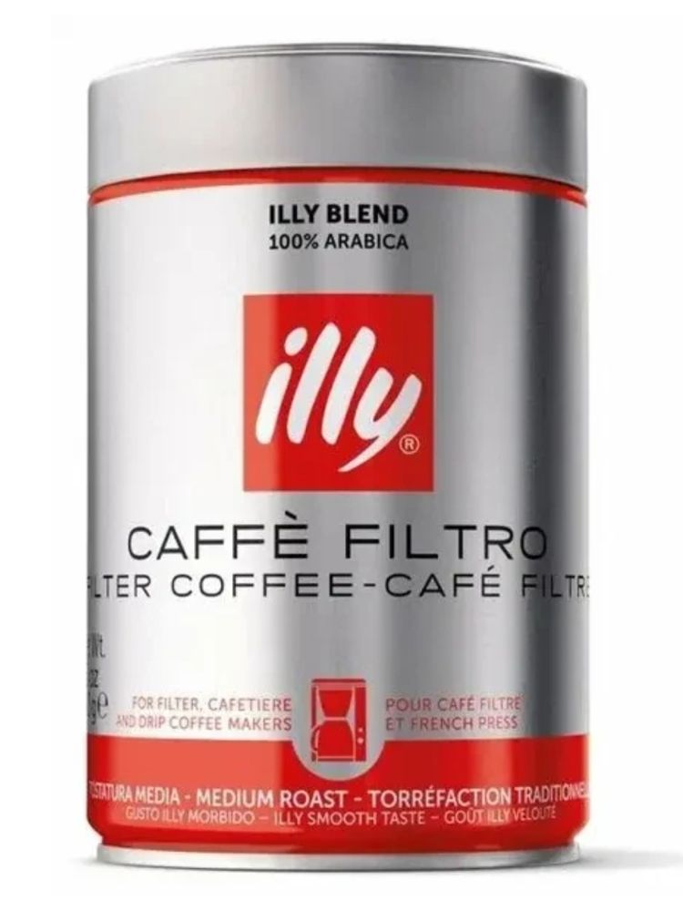 Кофе молотый ILLY FILTER средняя обжарка 250 г x 2 шт