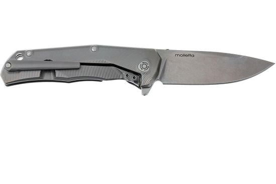 Складной нож Lion Steel "T.R.E." L/TRE GY c клинком из стали Böhler M390 Microclean®, рукоять титан